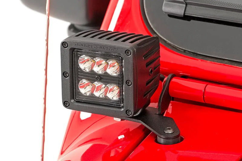 LED Ditch Light Kit Hinge Mount Jeep Gladiator JT/Wrangler JL (18-26) by Magwarehouse.com