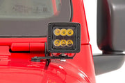 LED Ditch Light Kit Hinge Mount Jeep Gladiator JT/Wrangler JL (18-26) by Magwarehouse.com