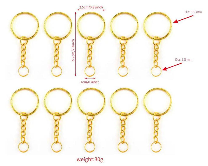 Golden Key Chain Accessories - 2 years Warranty by Resin Art NZ