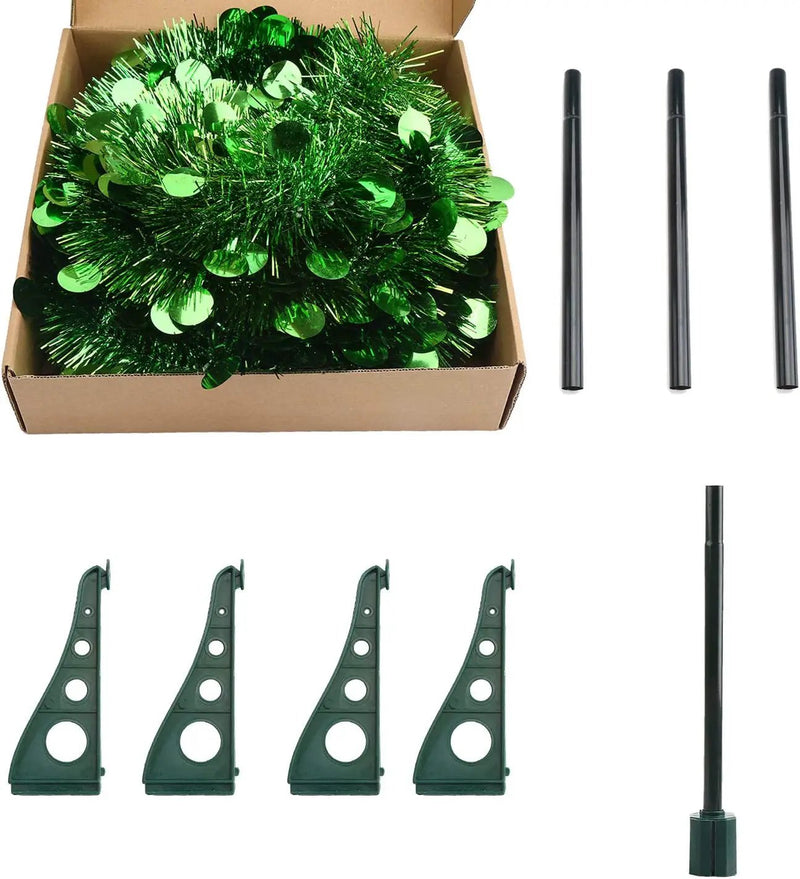 1.5M Collapsible Christmas Tinsel Tree Pop Up Artificial Xmas Tree by salelink.co.nz