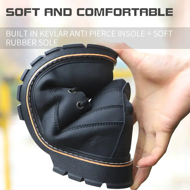 Men's Waterproof Steel-Toe Winter Plush Safety Boots by Mead's Supply & Equipment Outfitters limited