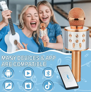 Wireless Bluetooth Karaoke Microphone– 5-in-1 Portable Mic by techplus