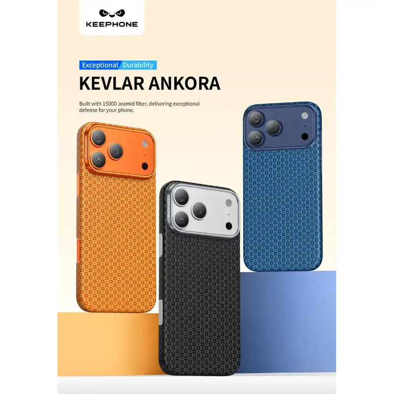 techplus Mobile Phone Case Keephone Ankora Genuine Kevlar Case for iPhone 18 Pro with MagSafe Keephone Ankora Genuine Kevlar Case for iPhone 18 Pro with MagSafe