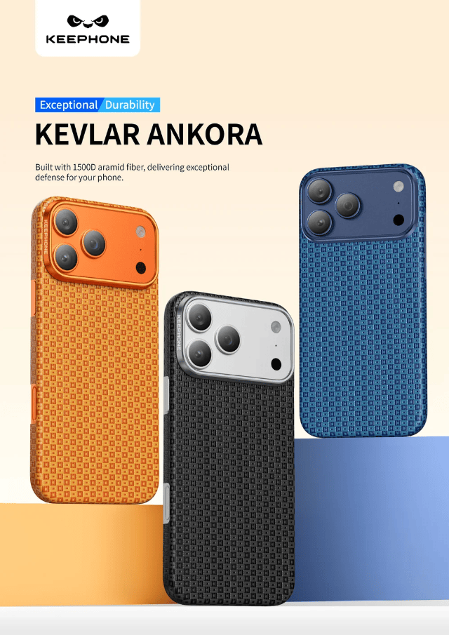 techplus Keephone Ankora Genuine Kevlar Case for iPhone 18 Pro Max with MagSafe Keephone Ankora Genuine Kevlar Case for iPhone 18 Pro Max with MagSafe