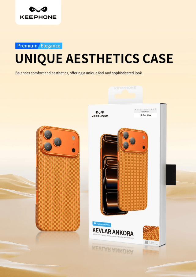 techplus Keephone Ankora Kevlar Case For iPhone 17 Pro Max MagSafe Keephone Ankora Kevlar Case iPhone 17 Pro Max MagSafe