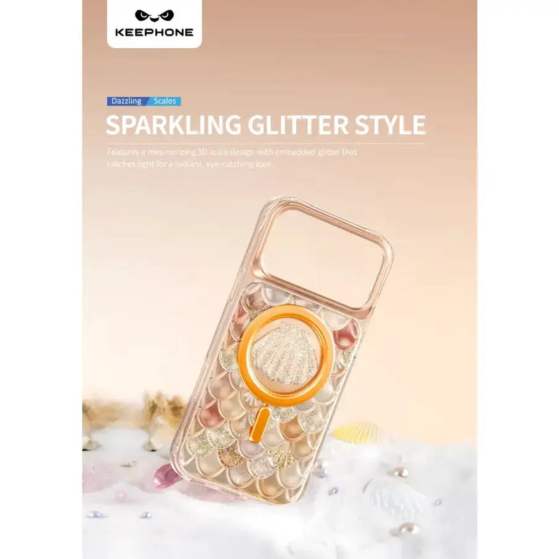 techplus Mobile Phone Case Keephone Iceland Glitter Case for iPhone 17 Pro | 3D Diamond Shell MagSafe Case Keephone Iceland Glitter Case for iPhone 17 Pro