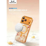 techplus Mobile Phone Case Keephone Iceland Glitter Case for iPhone 17 Pro Max | 3D Diamond Shell MagSafe Case Keephone Iceland Glitter Case For iPhone 17 Pro Max