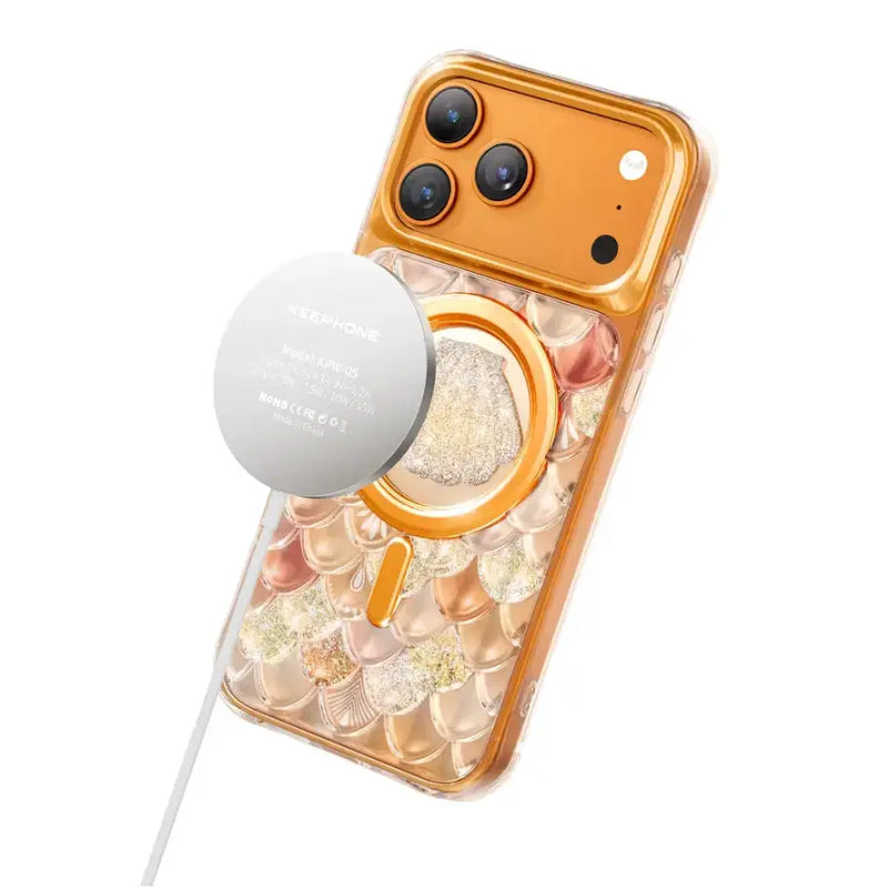 techplus Mobile Phone Case Keephone Iceland Glitter Case for iPhone 17 Pro Max | 3D Diamond Shell MagSafe Case Keephone Iceland Glitter Case For iPhone 17 Pro Max