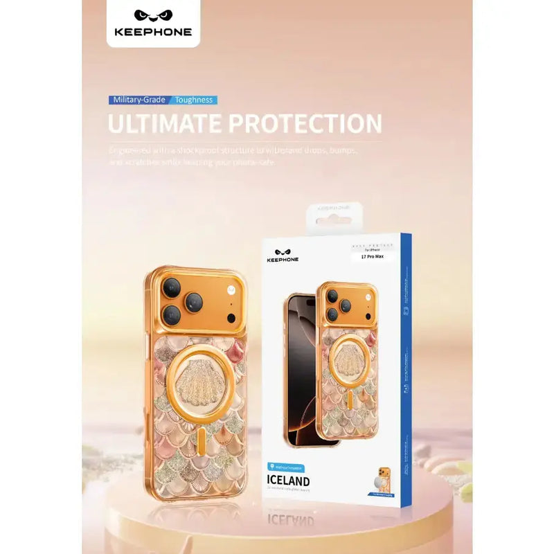 techplus Mobile Phone Case Keephone Iceland Glitter MagSafe Case for iPhone 18 Pro | 3D Diamond Shell Case Keephone Iceland Glitter MagSafe Case for iPhone 18 Pro | 3D Diamond Shell Case
