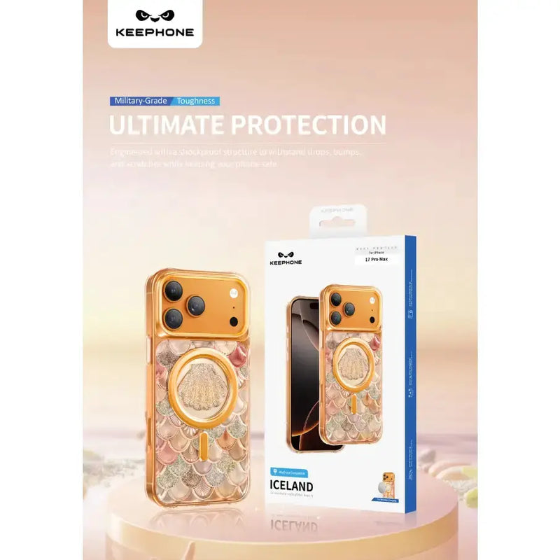 techplus Mobile Phone Case Keephone Iceland Glitter MagSafe Case for iPhone 18 Pro Max | 3D Diamond Shell Case Keephone Iceland Glitter MagSafe Case for iPhone 18 Pro Max | 3D Diamond Shell Case