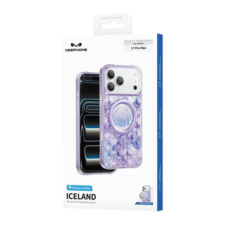 techplus Mobile Phone Case Keephone Iceland Glitter MagSafe Case for iPhone 18 Pro Max | 3D Diamond Shell Case Keephone Iceland Glitter MagSafe Case for iPhone 18 Pro Max | 3D Diamond Shell Case