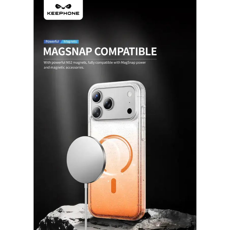 techplus Mobile Phone Case Keephone Lillian Premium Glitter Clear Case for iPhone 17 Pro (LILLIAN) Keephone Lillian Glitter Clear Case for iPhone 17 Pro