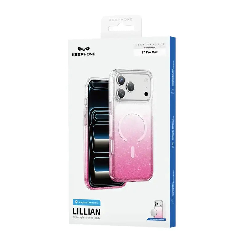techplus Mobile Phone Case Keephone Lillian Premium Glitter Clear Case for iPhone 18 Pro Max (LILLIAN) Keephone Lillian Premium Glitter Clear Case for iPhone 18 Pro Max (LILLIAN)