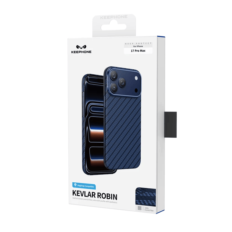 techplus Keephone Kevlar Case For iPhone 17 Pro Max With MagSafe DuPont Aramid Fiber Keephone Kevlar Case For iPhone 17 Pro Max MagSafe