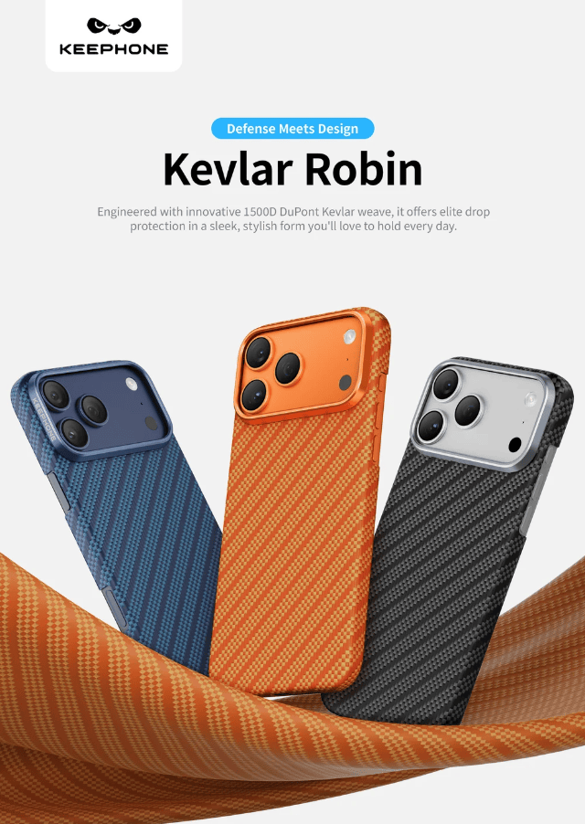 techplus ROBIN Keephone Genuine Kevlar Case for iPhone 18 Pro Max with MagSafe ROBIN Keephone Genuine Kevlar Case for iPhone 18 Pro Max with MagSafe