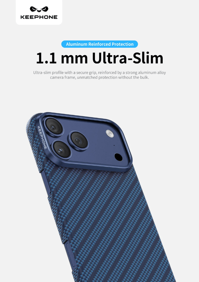 techplus Robin Keephone Genuine Kevlar Case for iPhone 17 Pro with MagSafe Robin Keephone Kevlar Case for iPhone 17 Pro MagSafe
