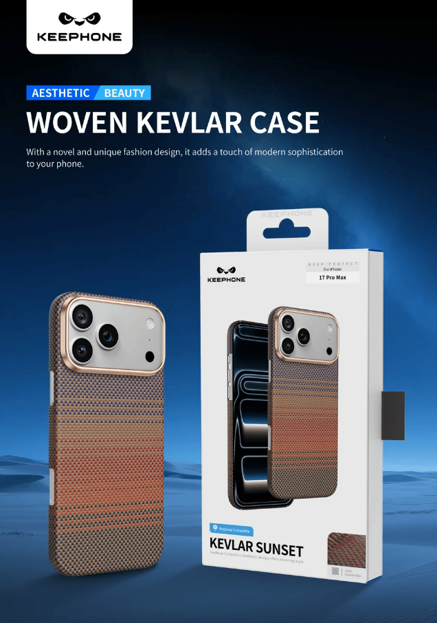 techplus Keephone Seanova Kevlar Case For iPhone 17 Pro With MagSafe Keephone Seanova Kevlar Case For iPhone 17 Pro MagSafe