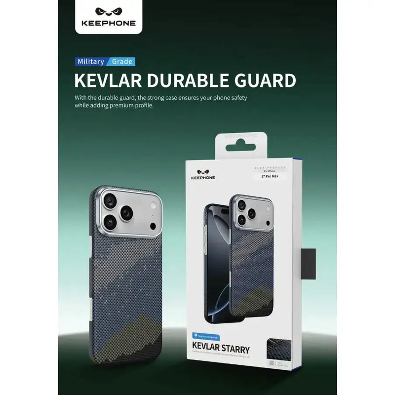 techplus Mobile Phone Case Keephone Starry Kevlar MagSafe Case for iPhone 18 Pro | 1500D Aramid Fiber Case Keephone Starry Kevlar MagSafe Case for iPhone 18 Pro | 1500D Aramid Fiber Case