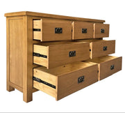 Oak Dressing Table with Mirror by BroDeals