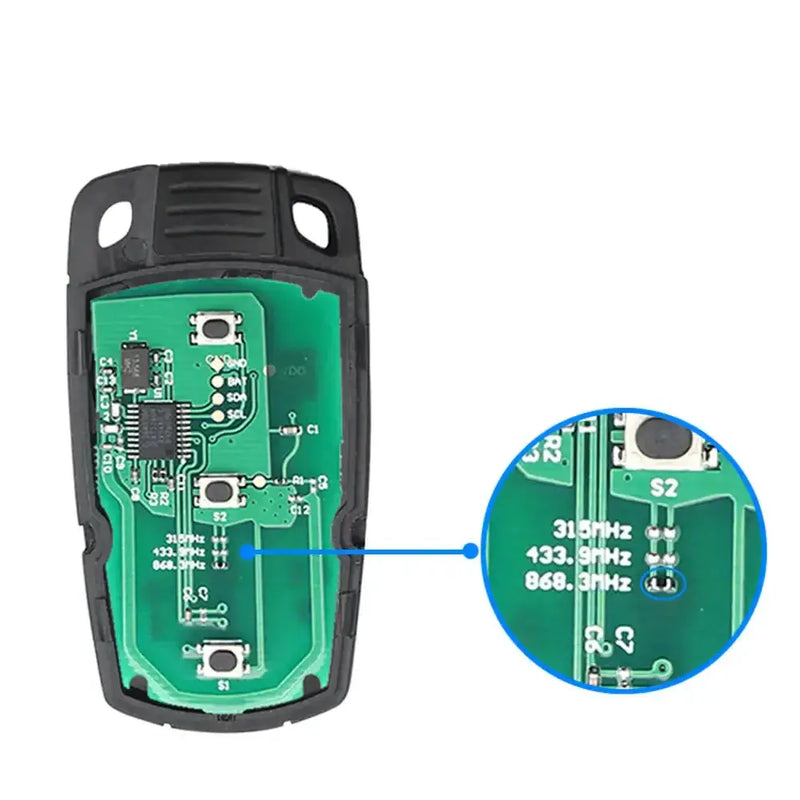 Remote Car Key with Battery & PCF7945 Chip for BMW E60–E88 315/433/868MHz by Habicare