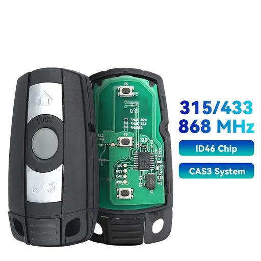 Remote Car Key with Battery & PCF7945 Chip for BMW E60–E88 315/433/868MHz by Habicare