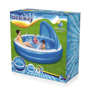 Bestway 241x 241x140CM Inflatable Swim Center Family Pool with Sunshade by salelink.co.nz