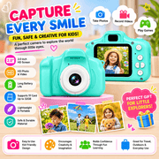 techplus Kids Digital Camera 1080P HD – Mini Waterproof Camera with 2.4-Inch Screen (Green) Kids Digital Camera 1080P HD – Mini Waterproof Camera with 2.4-Inch Screen (Green)