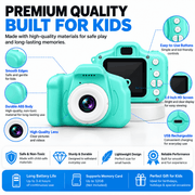 techplus Kids Digital Camera 1080P HD – Mini Waterproof Camera with 2.4-Inch Screen (Green) Kids Digital Camera 1080P HD – Mini Waterproof Camera with 2.4-Inch Screen (Green)