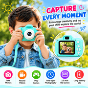 techplus Kids Digital Camera 1080P HD – Mini Waterproof Camera with 2.4-Inch Screen (Green) Kids Digital Camera 1080P HD – Mini Waterproof Camera with 2.4-Inch Screen (Green)