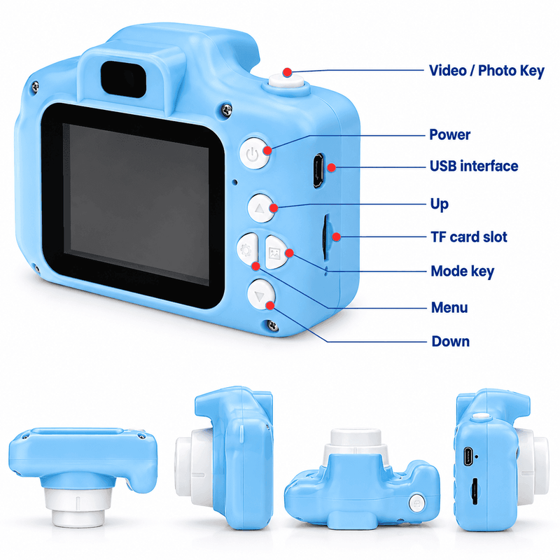 techplus Kids Digital Camera 1080P HD – Mini Waterproof Camera with 2.4-Inch Screen (Blue) Kids Digital Camera 1080P HD – Mini Waterproof Camera with 2.4-Inch Screen (Blue)