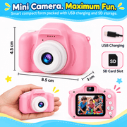 techplus Kids Digital Camera 1080P HD – Mini Waterproof Camera with 2.4-Inch Screen (Pink) Kids Digital Camera 1080P HD – Mini Waterproof Camera with 2.4-Inch Screen (Pink)