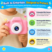 techplus Kids Digital Camera 1080P HD – Mini Waterproof Camera with 2.4-Inch Screen (Pink) Kids Digital Camera 1080P HD – Mini Waterproof Camera with 2.4-Inch Screen (Pink)