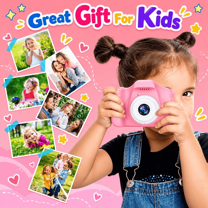techplus Kids Digital Camera 1080P HD – Mini Waterproof Camera with 2.4-Inch Screen (Pink) Kids Digital Camera 1080P HD – Mini Waterproof Camera with 2.4-Inch Screen (Pink)