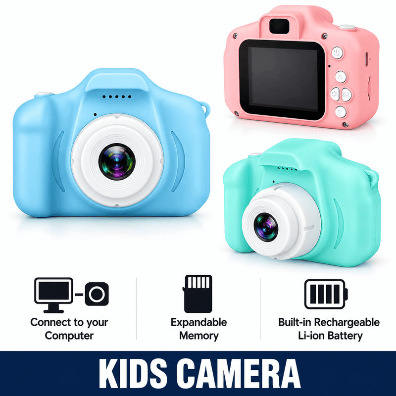 techplus Kids Digital Camera 1080P HD – Mini Waterproof Camera with 2.4-Inch Screen Blue Pink Green Kids Digital Camera 1080P HD – Mini Waterproof Camera with 2.4-Inch Screen Blue Pink Green
