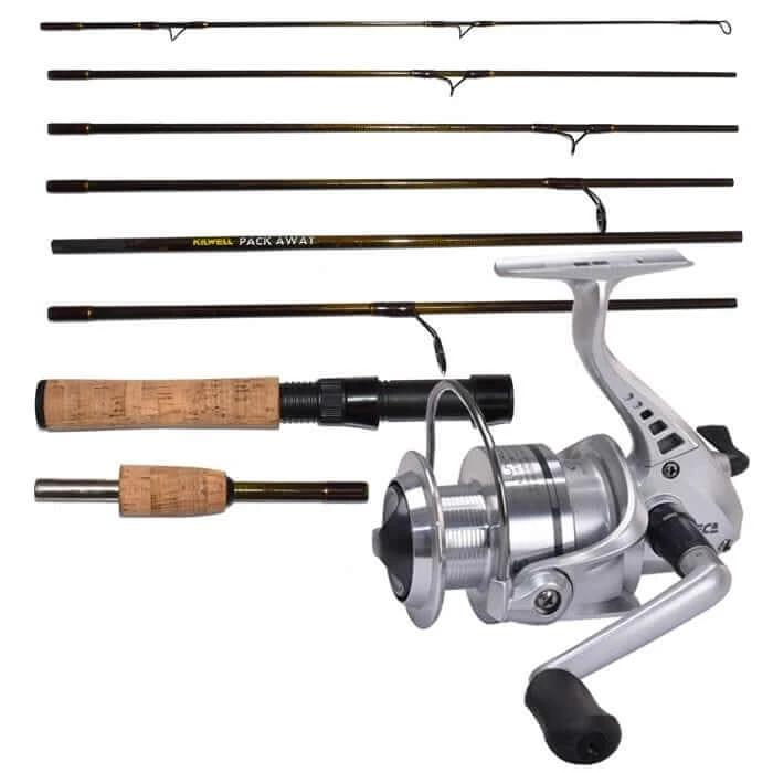 Kilwell Fly/Spin Combo Pack Away 7685, LCAT2500 showcasing the 8 piece rod and Tica LCAT2500 spin reel.