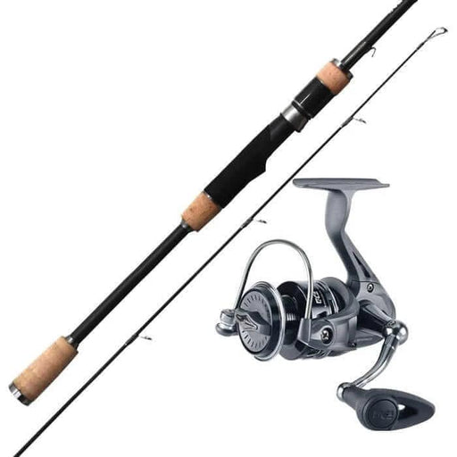 Tica Spin Combo Ikura 804, FC2500 fishing rod and reel combination for ideal trout and squid egi fishing.