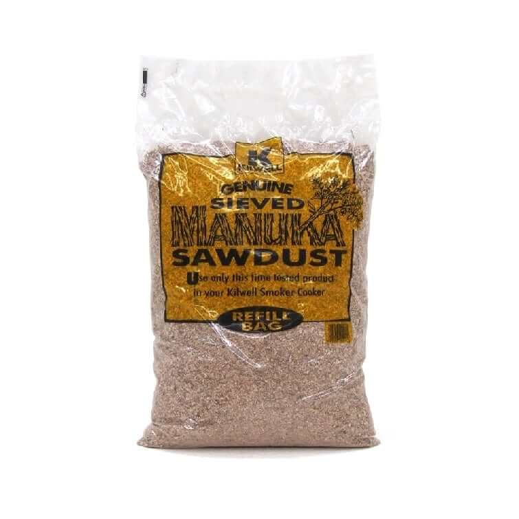 Kilwell NZ Pohutukawa Sawdust 1.6L in a refill bag for use in smokers and cooking.