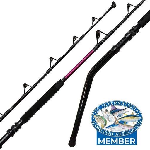Kilwell NZ Fibre-X 37kg Rollered DBB Chair Rod with heavy duty guides and tip-top, perfect for game fishing.