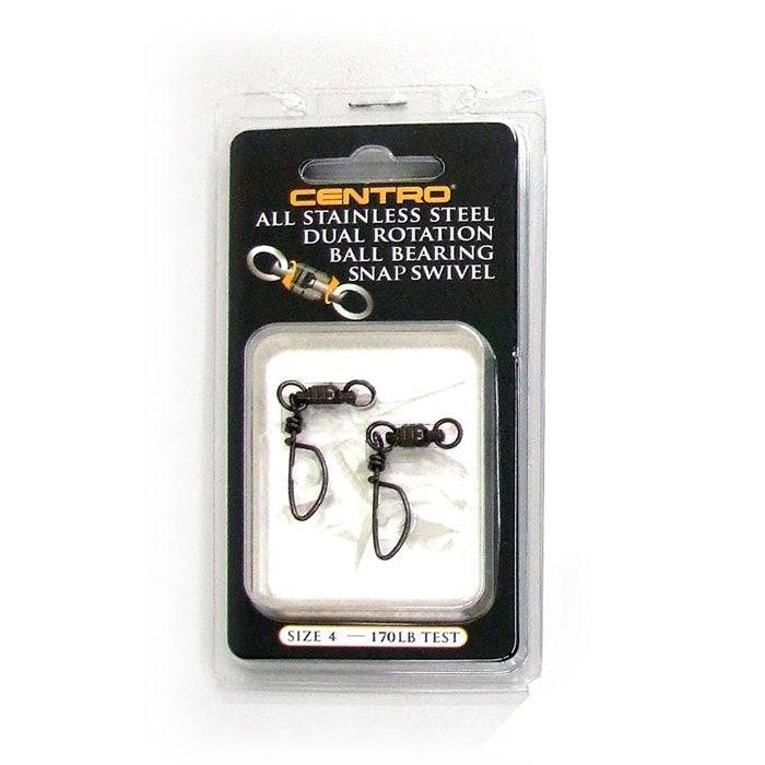Kilwell Sports Ltd Game Fishing Swivels Centro Swivel T-Snap SS Double Ring x 4 Sizes