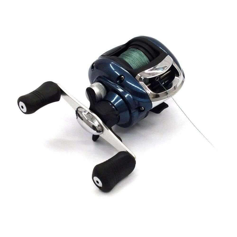 Kilwell WEA200 3BB B/C Reel Spooled Braid with green braided line and ergonomic grips.