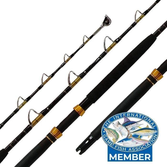 Kilwell NZ Gladiator 15-24kg Game Rod N/A with heavy-duty graphite construction and cushioned hood reel seat.