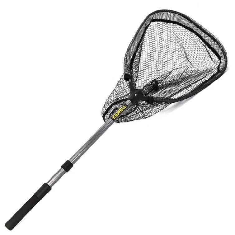 Boat Landing Net Telescopic Snag Free 180cm with double telescoping handle and snag-free rubber-dipped net.