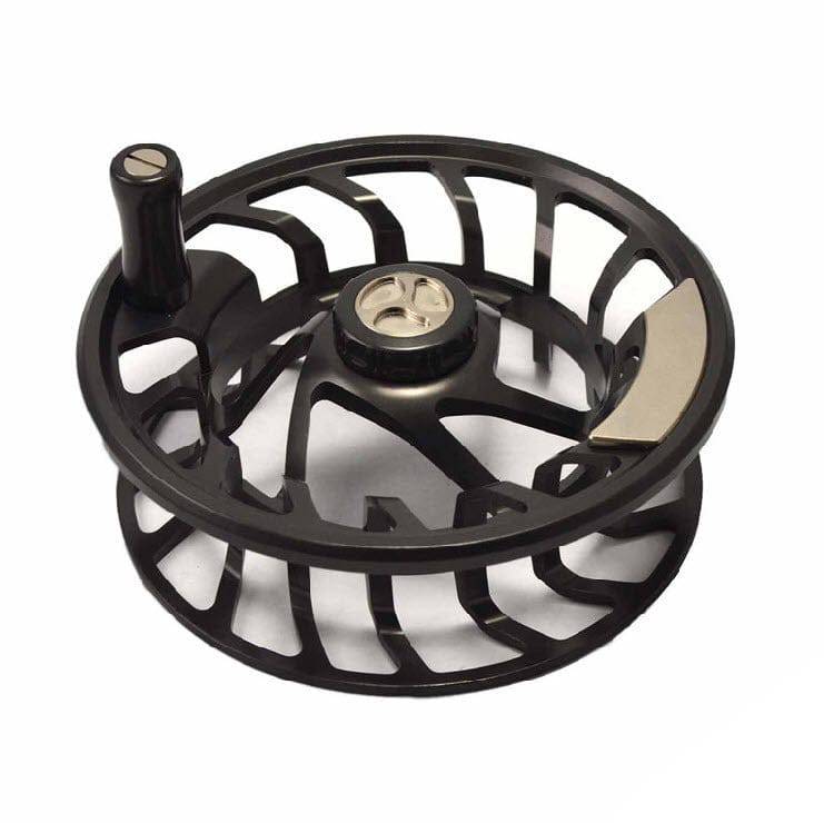 Orvis Spool Mirage IV 7-9 Black fly reel showing its sleek design and American craftsmanship.