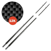 Kilwell NZ Outrigger 40.8 Blank 4.6m 12K(Ea) with Accessories - Black Fibreglass Spiraflex Outrigger Poles
