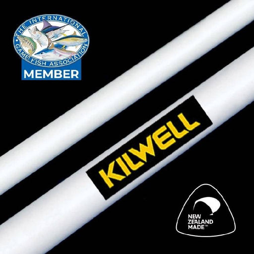 Kilwell Outrigger 47 Blank 9.0m 2pc Carbon branding with game fishing association logo