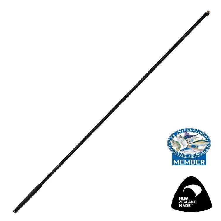 Kilwell Shotgun Rigger 2.5m Straight Black (Ea) - A one-piece fishing pole with stiff action for boat use.