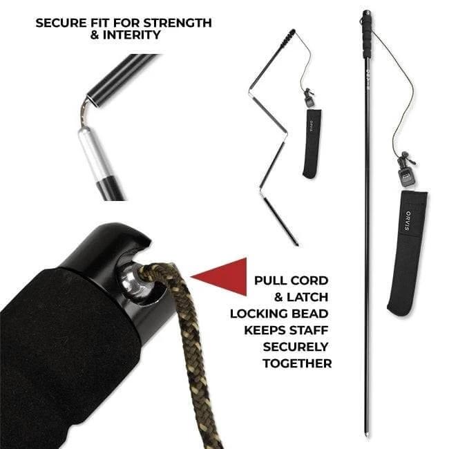 Orvis Wading Staff Ripcord features, including secure fit, pull cord, and locking bead for strength and integrity.