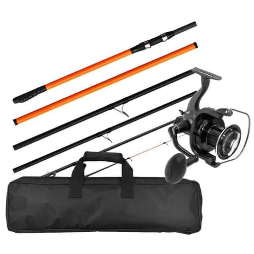 Tica Surf Combo Galant 1466, FS10000 fishing rod and reel set with carrying bag.