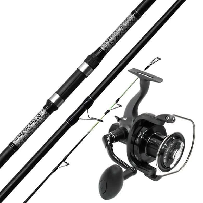 Tica Surf Combo Kazumi Pro 1503, FS10000 Reel with black rod and reel setup.