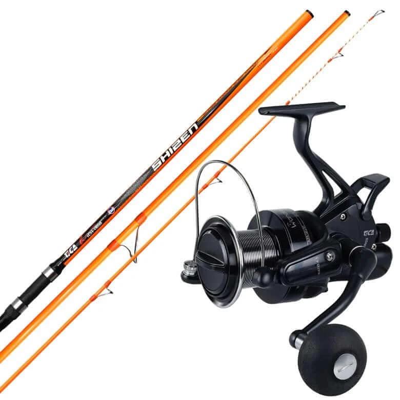 Tica Surf Combo Shizen 1503, WAD10000 high-performance surf fishing rod and reel set.